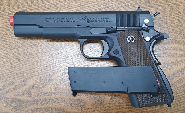 [WE/Cybergun]] 콜트  M1911A1 블랙 가스 핸드건 - AW 커스텀 라이센스 모델